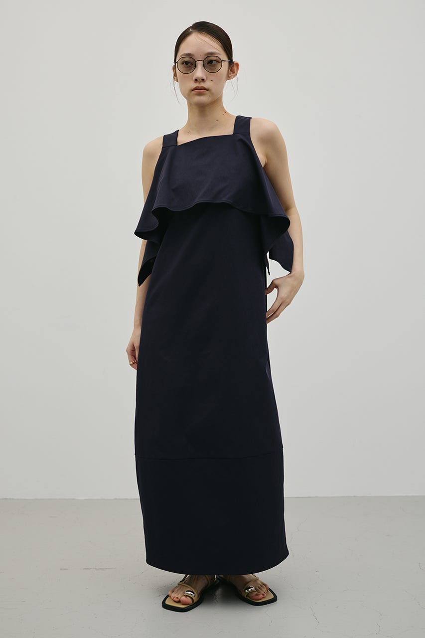 フリルコクーンワンピース NVY M