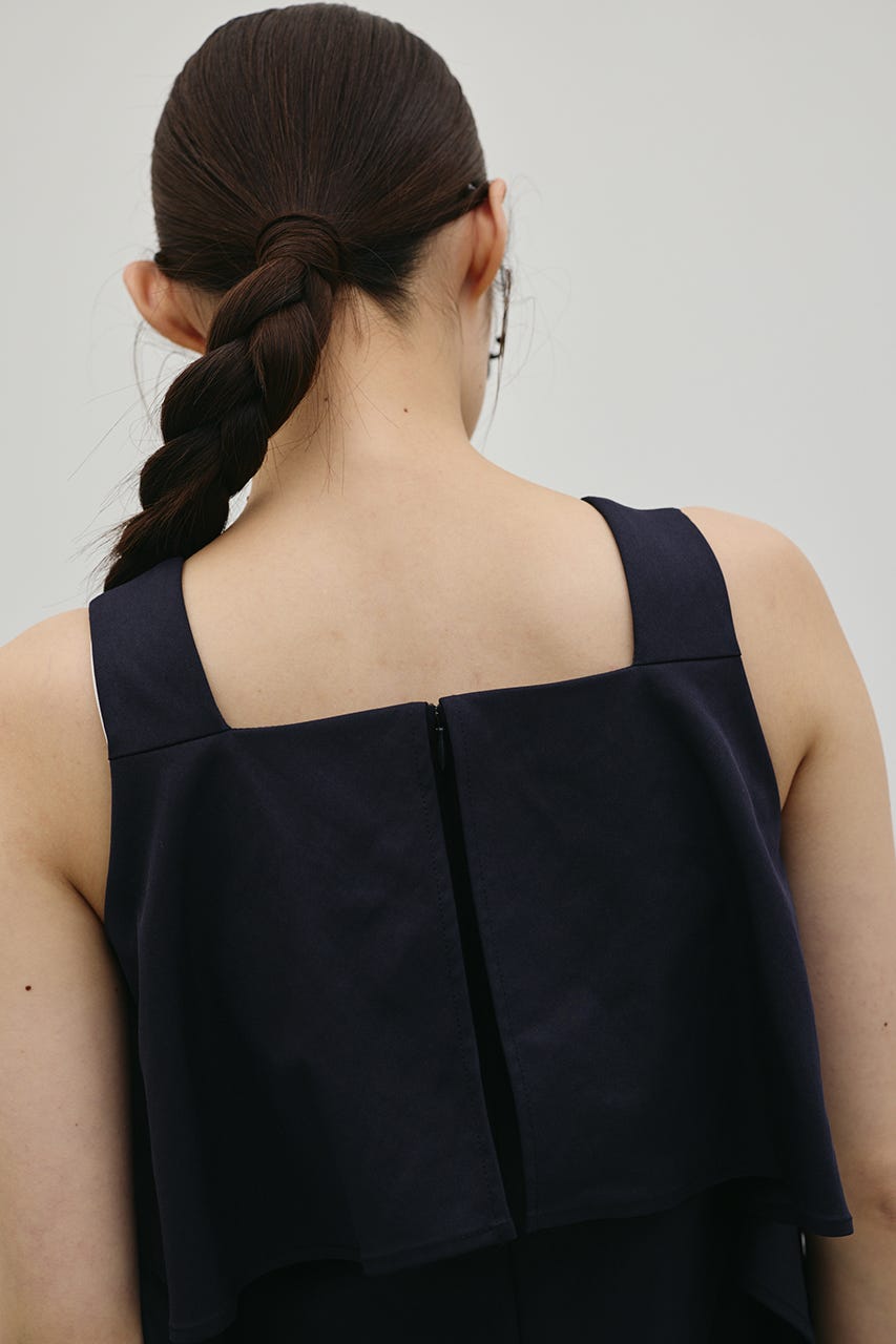 フリルコクーンワンピース NVY M