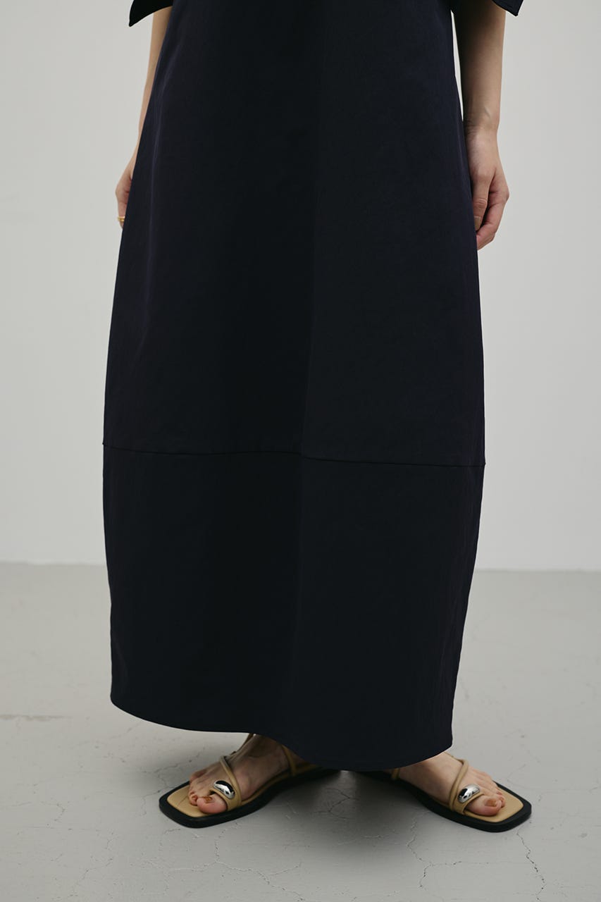 フリルコクーンワンピース NVY M