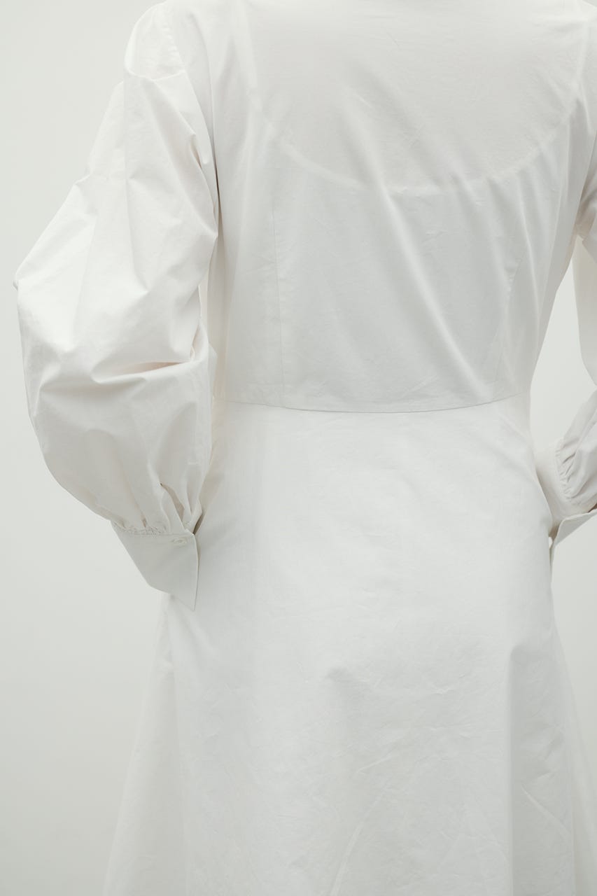 レイヤードシャツワンピース WHT S