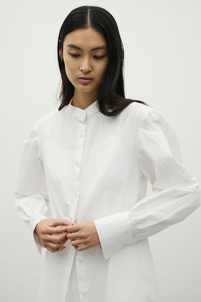 レイヤードシャツワンピース WHT S