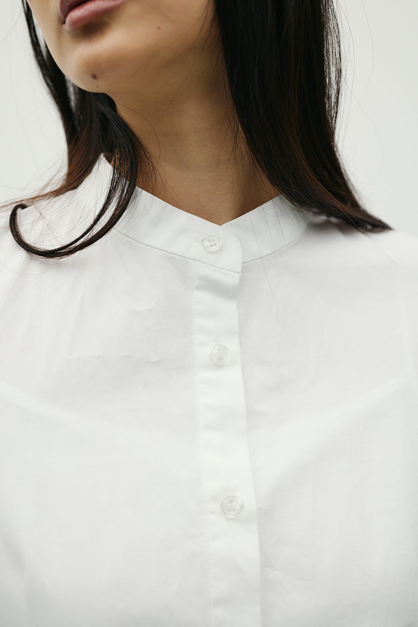 レイヤードシャツワンピース WHT S