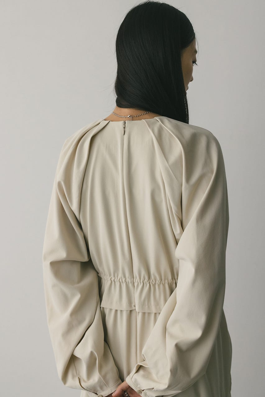 ウエストドロストティアードワンピース L/BEG S