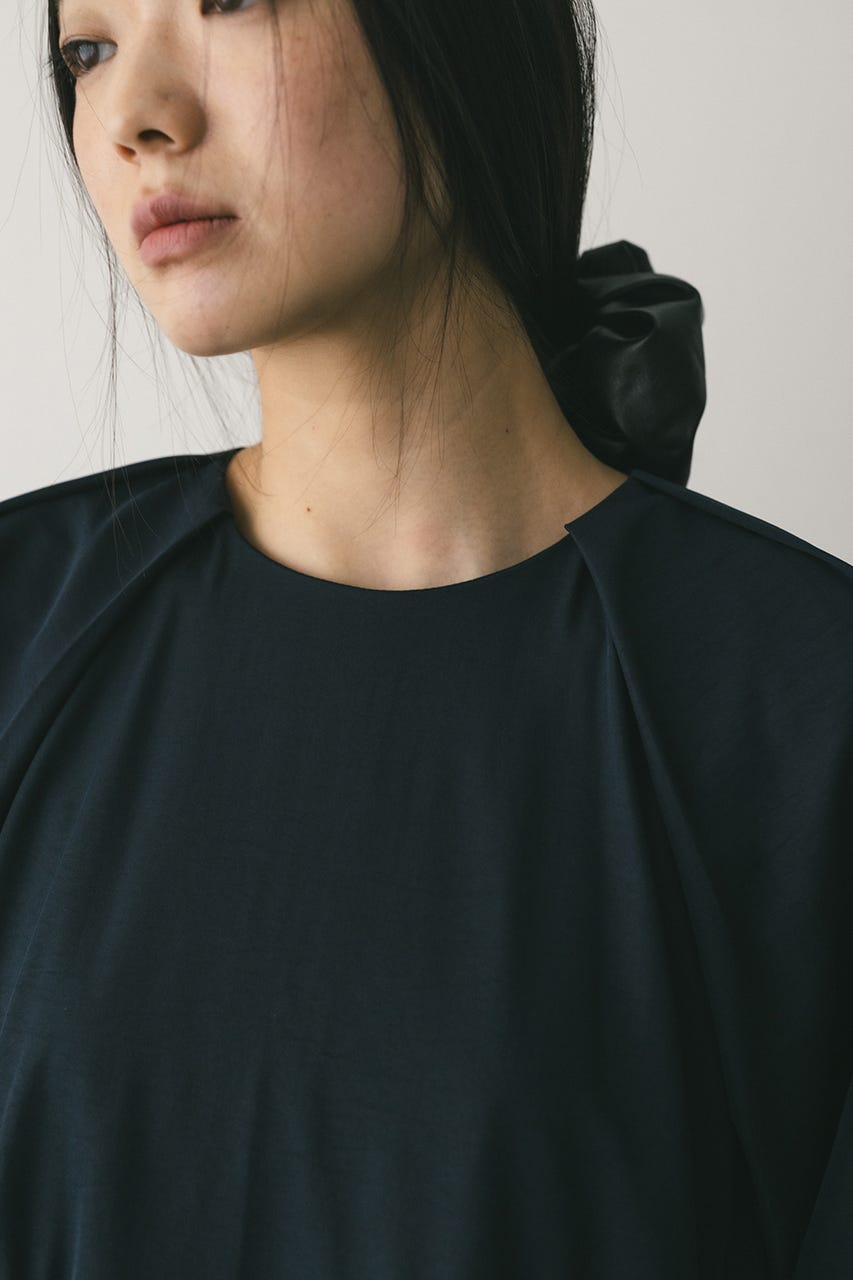 ウエストドロストティアードワンピース NVY M