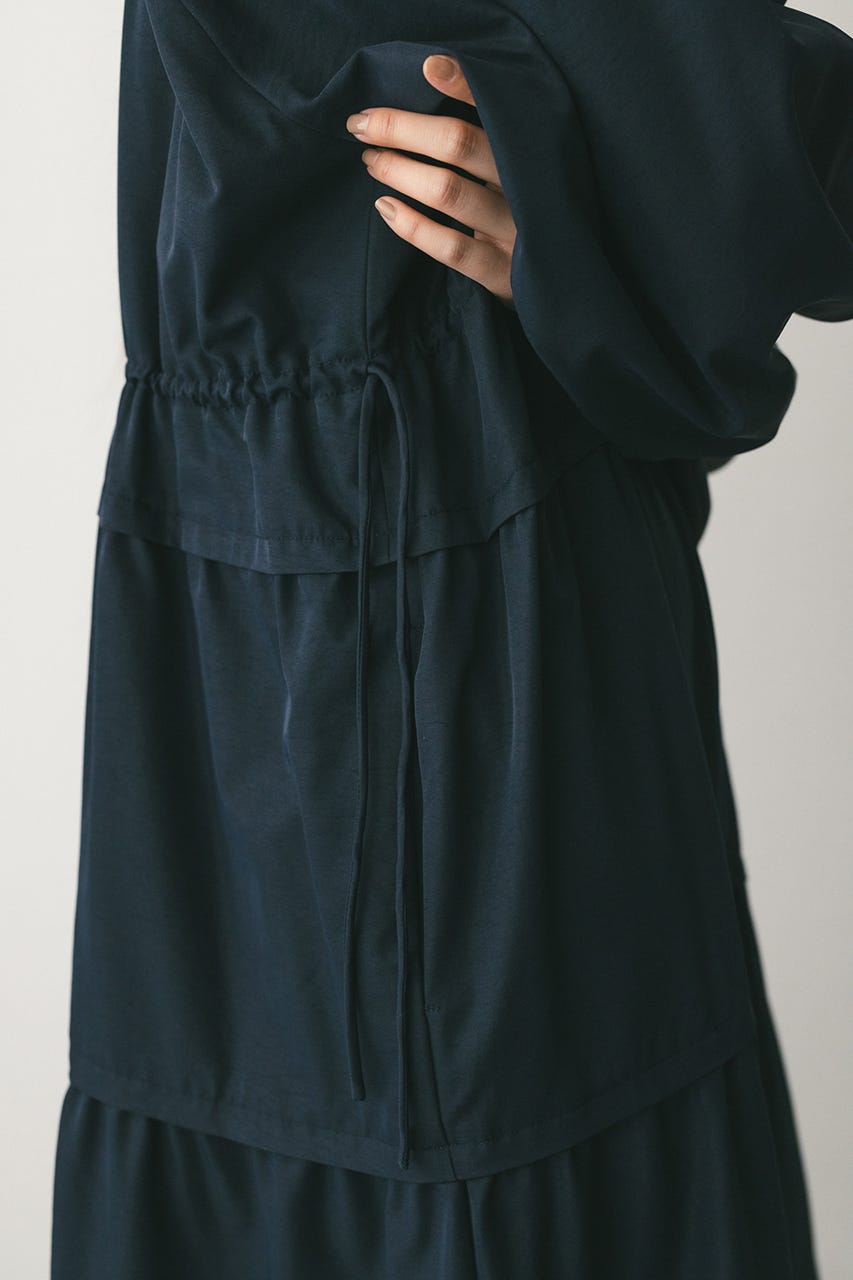 ウエストドロストティアードワンピース NVY M