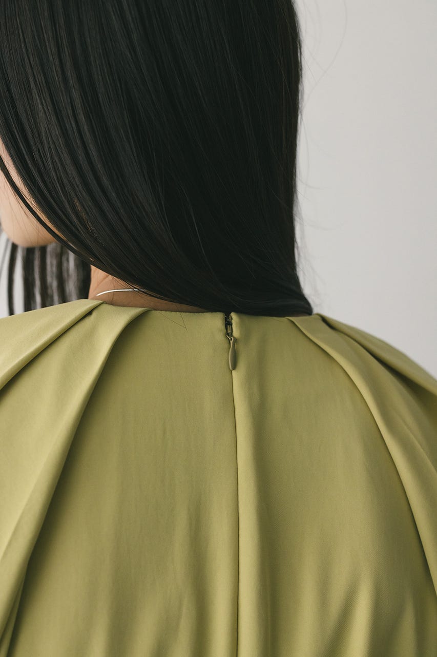 ウエストドロストティアードワンピース YEL M