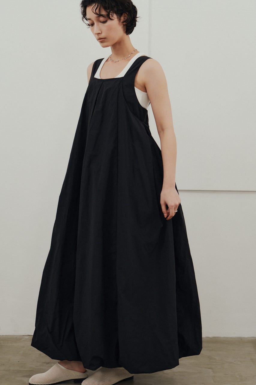 ACTIVE撥水UVバルーンワンピース BLK M