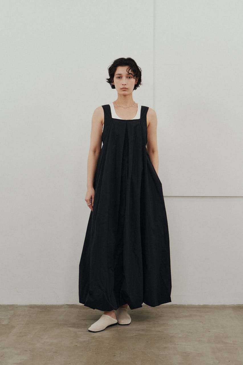 ACTIVE撥水UVバルーンワンピース BLK M