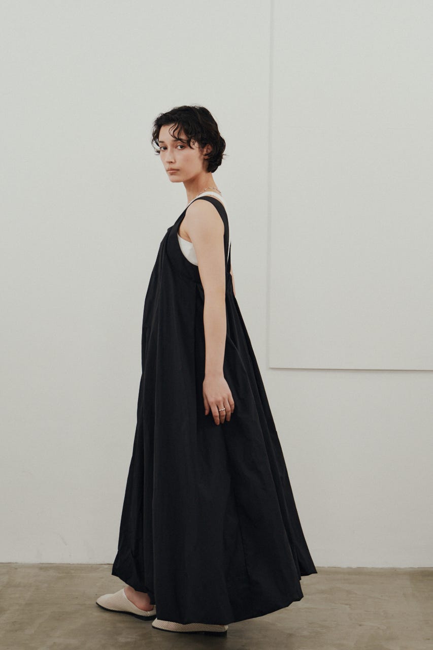 ACTIVE撥水UVバルーンワンピース BLK M