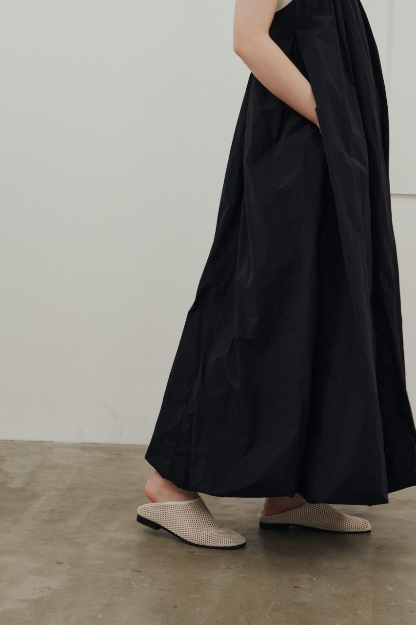 ACTIVE撥水UVバルーンワンピース BLK M