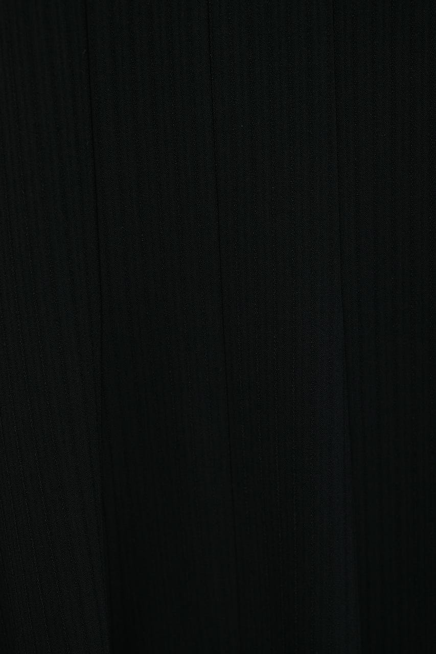 ロールネックアメスリフレアワンピース BLK S