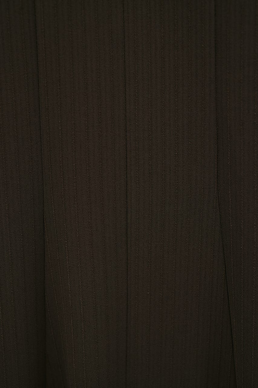 ロールネックアメスリフレアワンピース BRN M