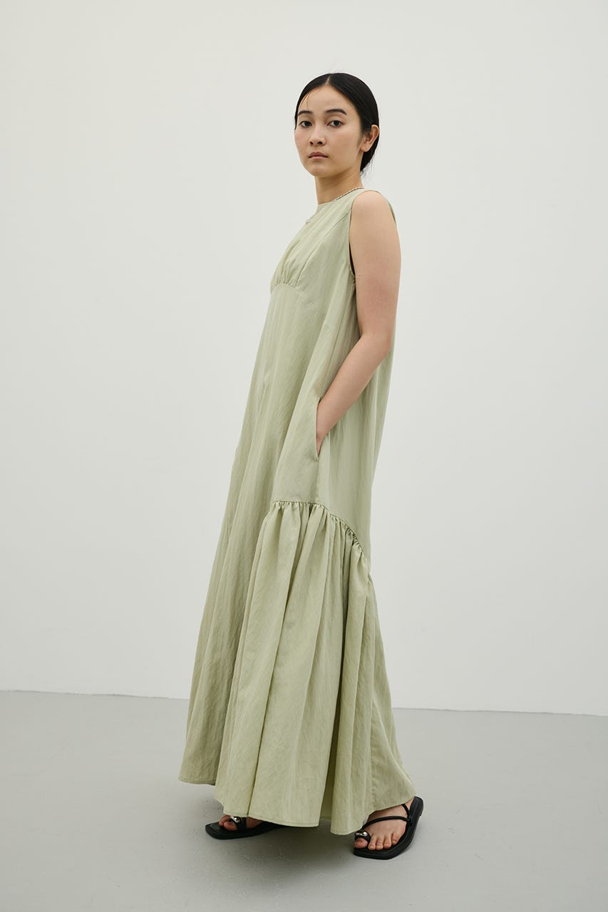 ギャザーパネルリラックスワンピース MINT M