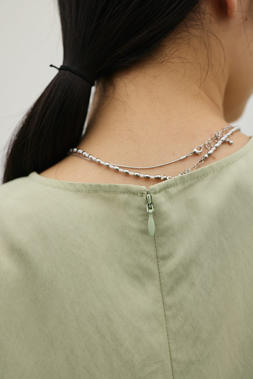 ギャザーパネルリラックスワンピース MINT M