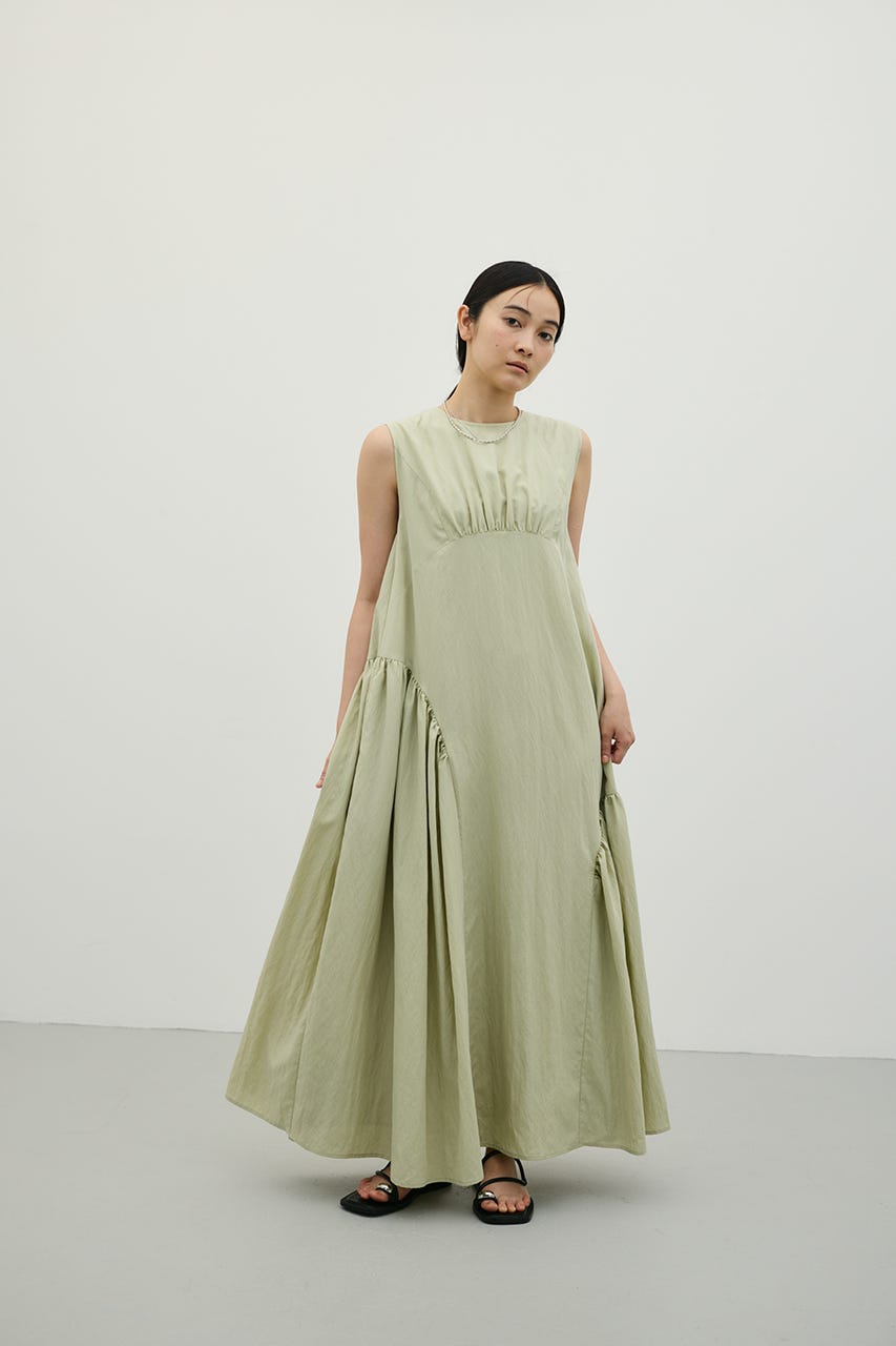 ギャザーパネルリラックスワンピース MINT M