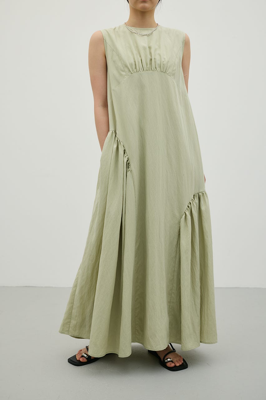 ギャザーパネルリラックスワンピース MINT M