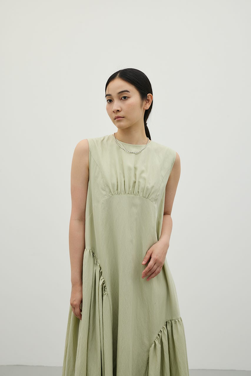 ギャザーパネルリラックスワンピース MINT M
