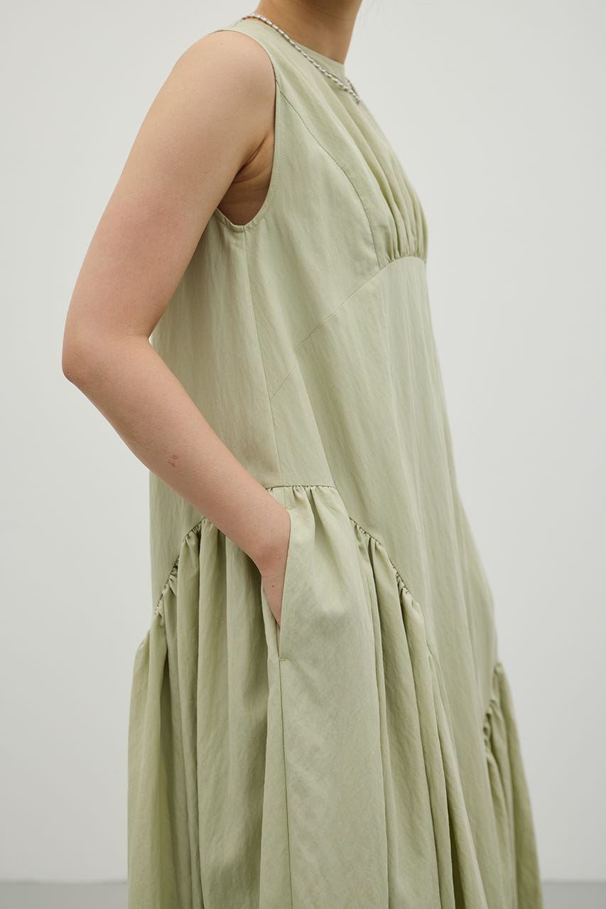ギャザーパネルリラックスワンピース MINT M