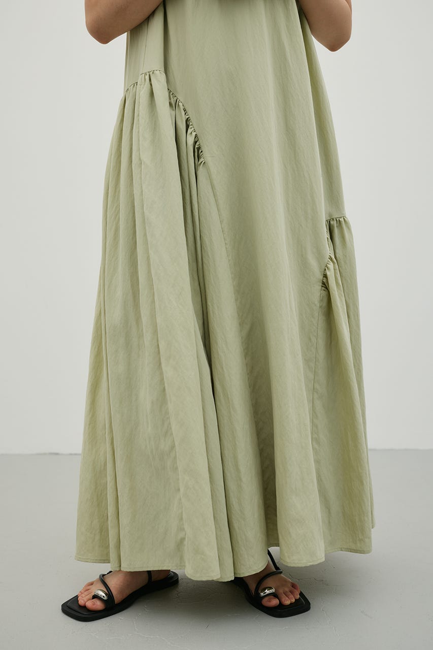 ギャザーパネルリラックスワンピース MINT M