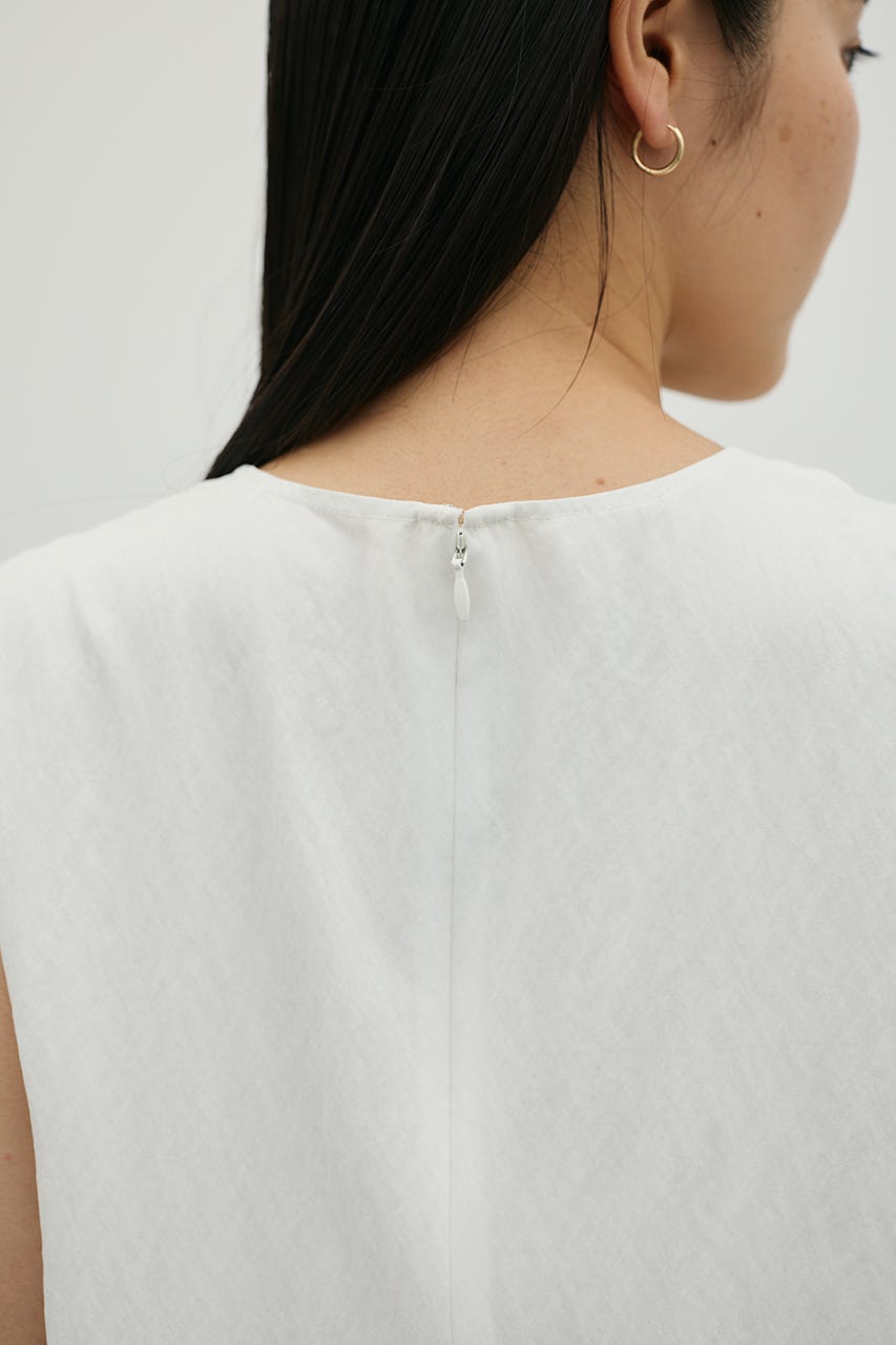 ギャザーパネルリラックスワンピース WHT M