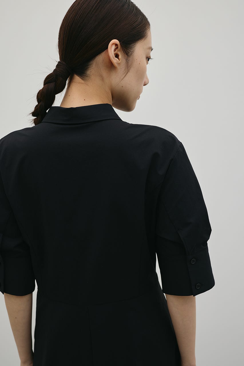 フレアマキシシャツワンピース BLK M