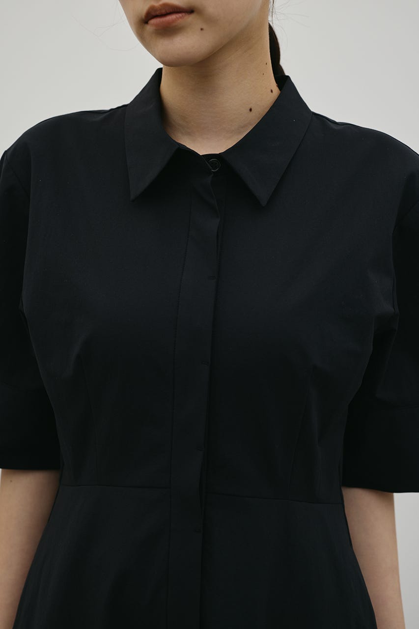 フレアマキシシャツワンピース BLK M