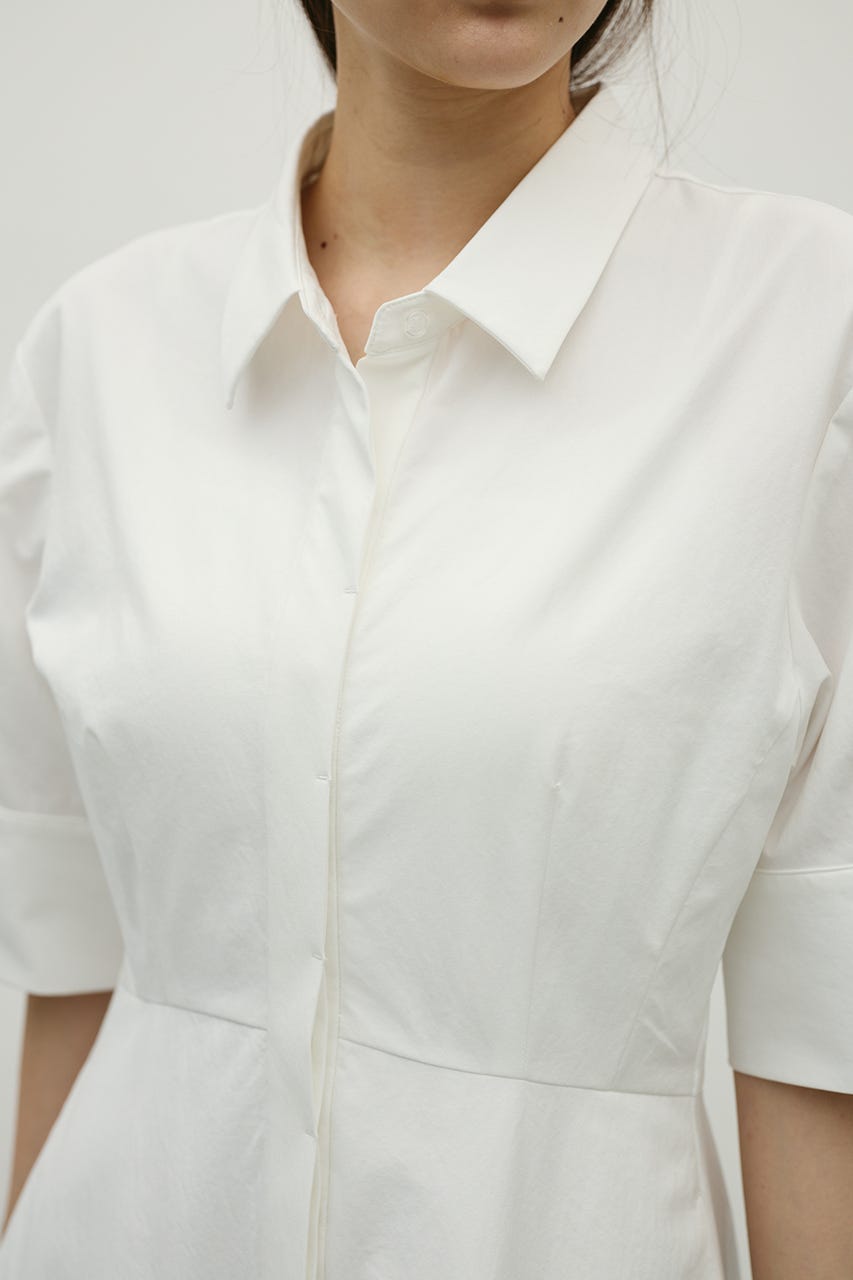 フレアマキシシャツワンピース WHT M