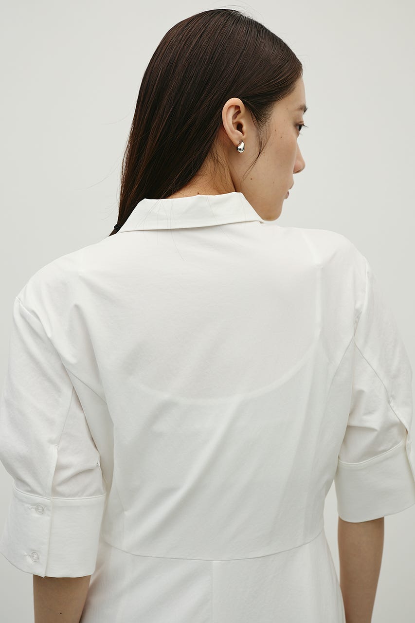 フレアマキシシャツワンピース WHT M