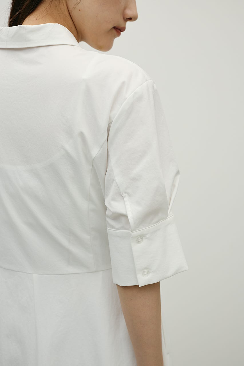 フレアマキシシャツワンピース WHT M