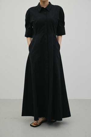 フレアマキシシャツワンピース