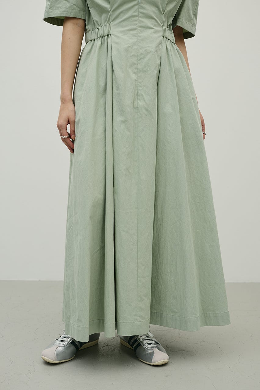 ウエストギャザーシャツワンピース MINT S