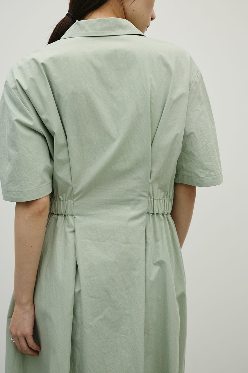 ウエストギャザーシャツワンピース MINT S