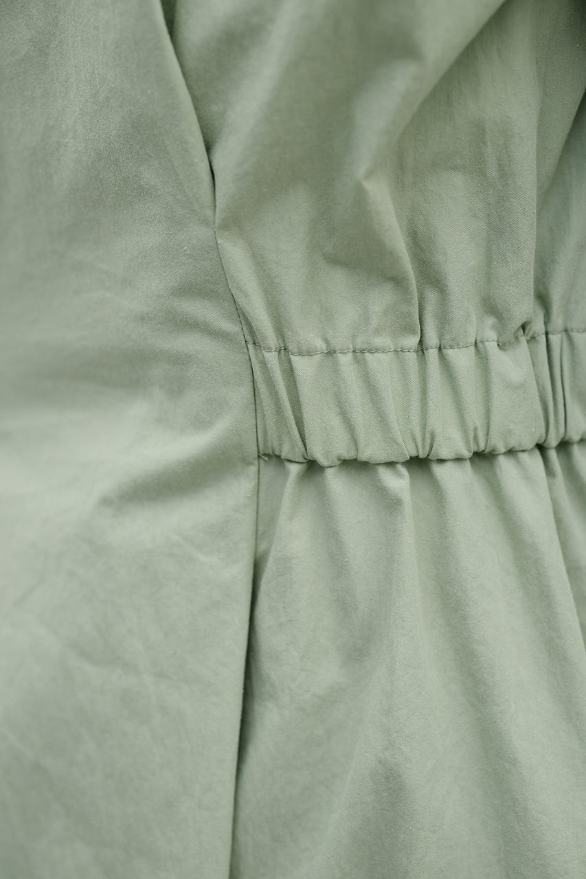 ウエストギャザーシャツワンピース MINT S