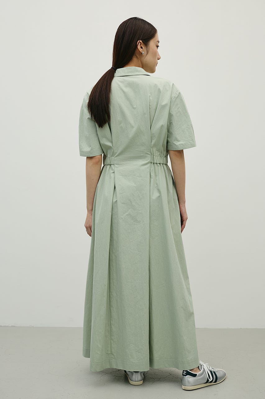 ウエストギャザーシャツワンピース MINT S