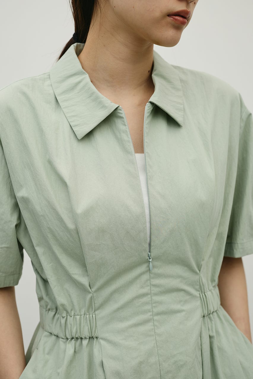 ウエストギャザーシャツワンピース MINT S