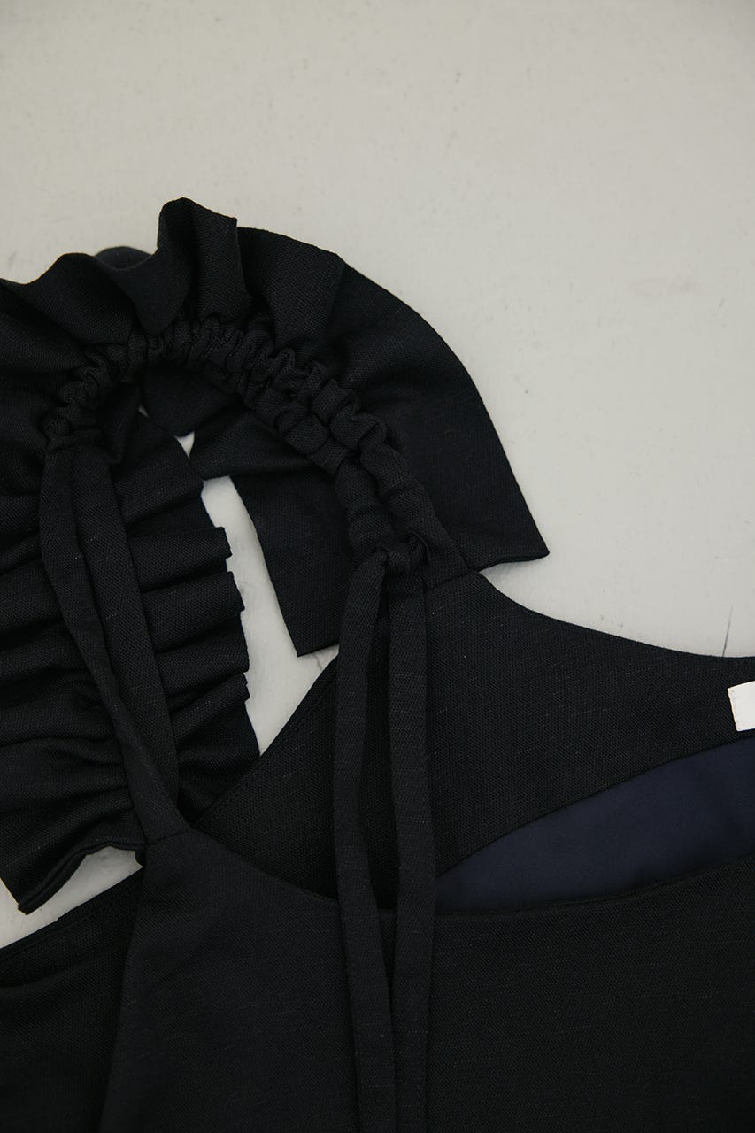 フリルショルダーショートオールインワン D/NVY S