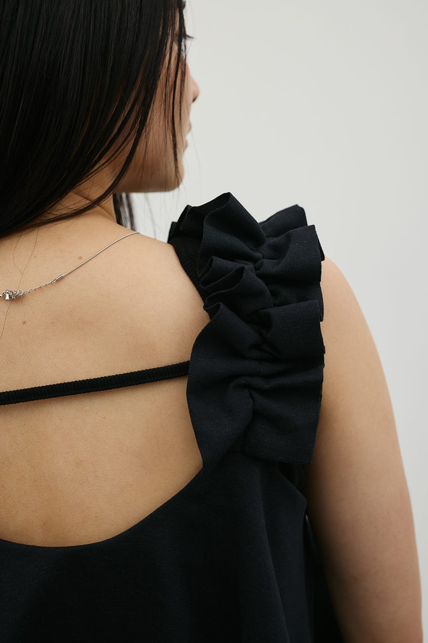 フリルショルダーショートオールインワン D/NVY S