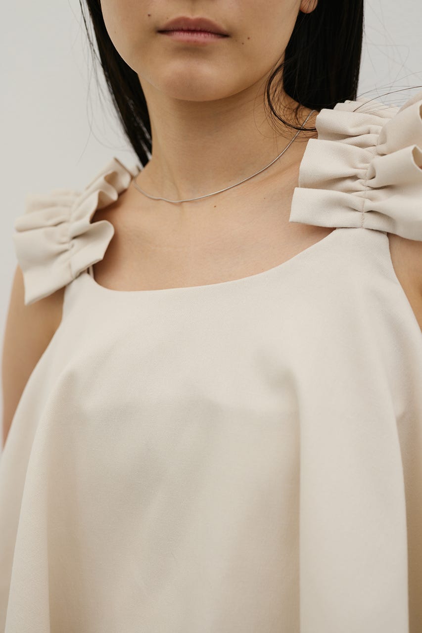 フリルショルダーショートオールインワン IVOY S