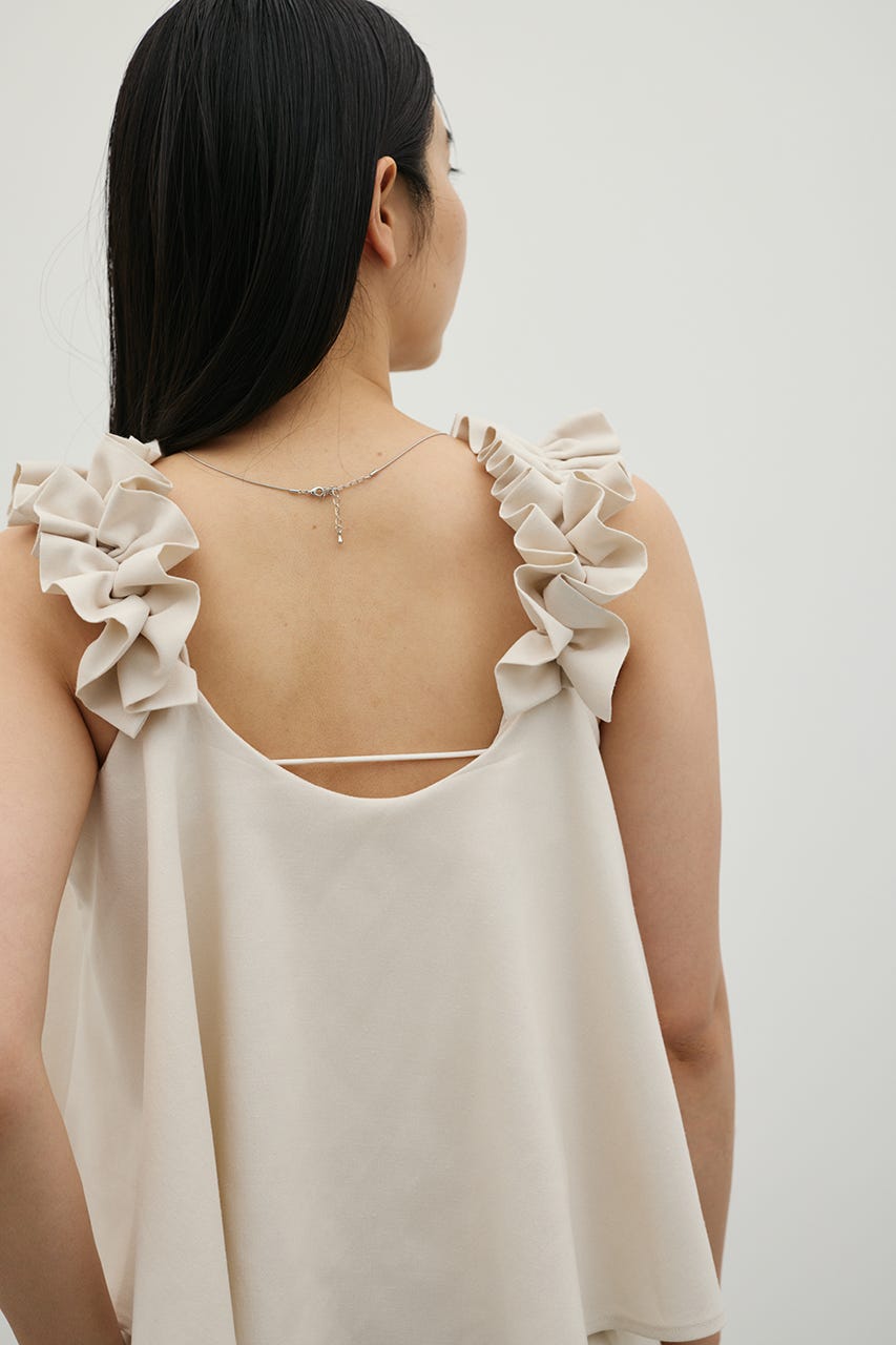 フリルショルダーショートオールインワン IVOY S