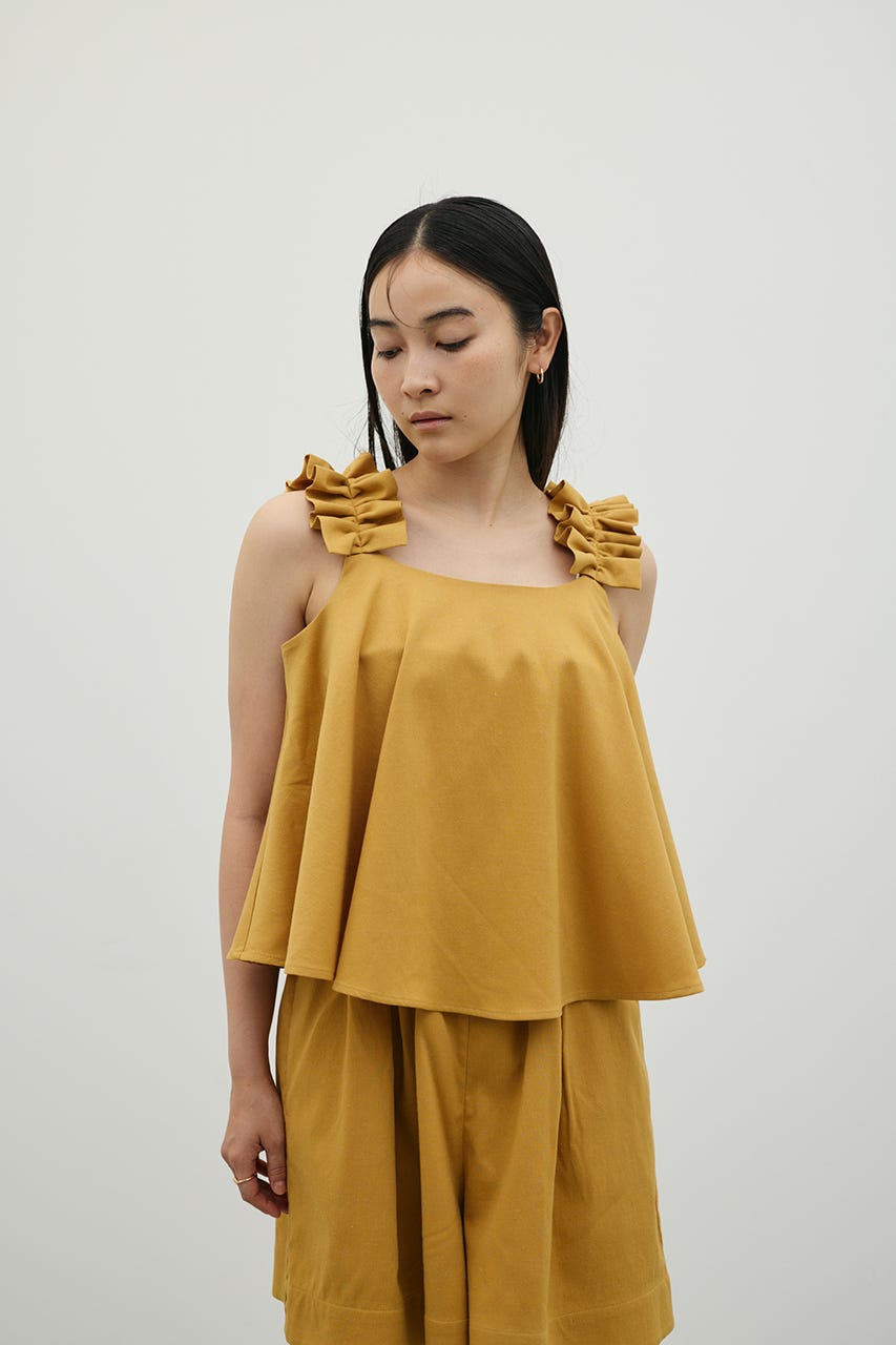 フリルショルダーショートオールインワン ORG M