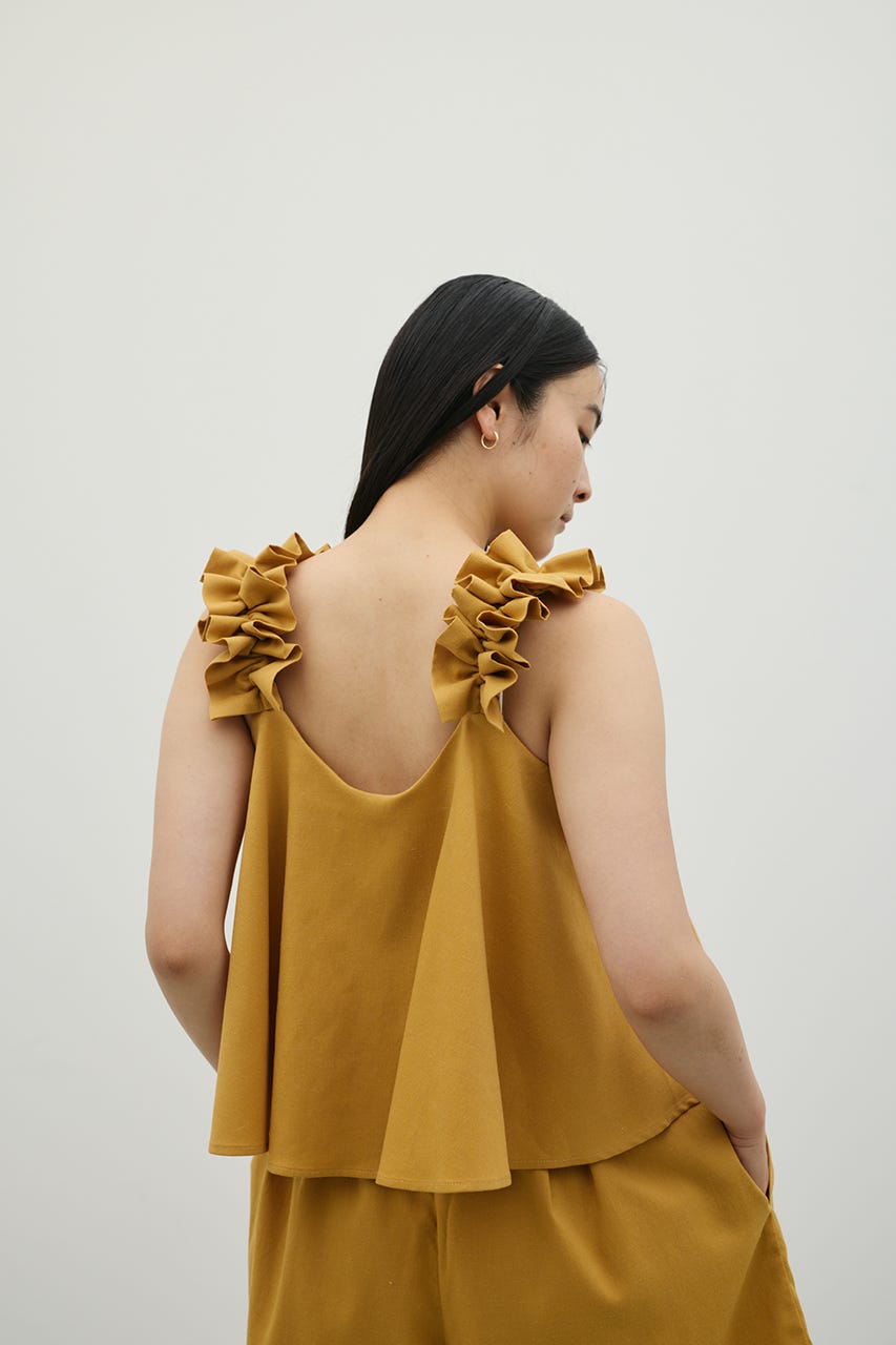 フリルショルダーショートオールインワン ORG M