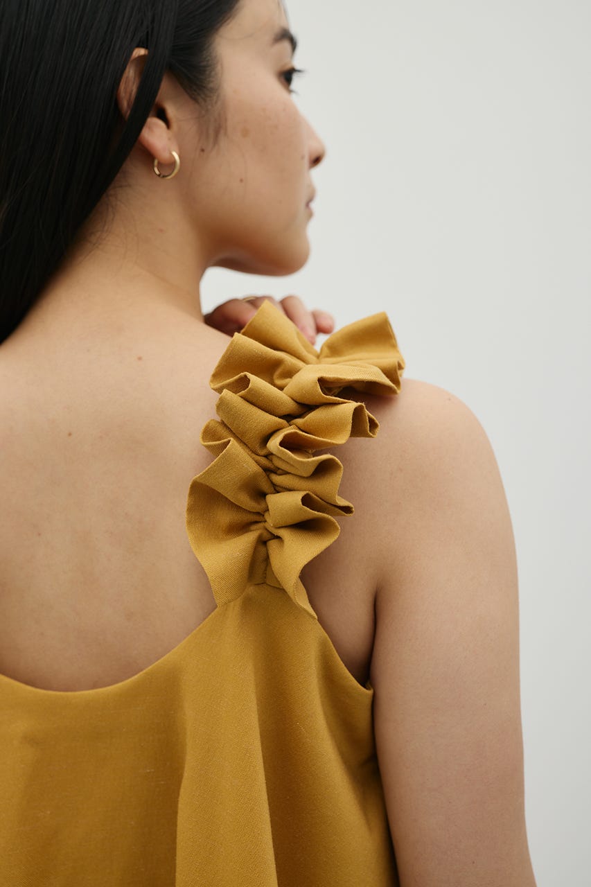 フリルショルダーショートオールインワン ORG M