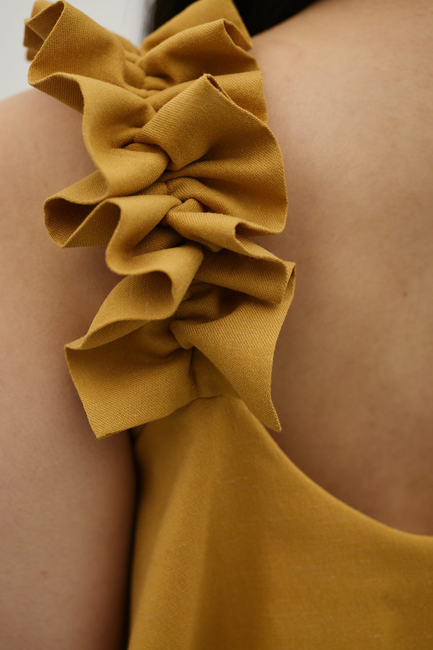 フリルショルダーショートオールインワン ORG M