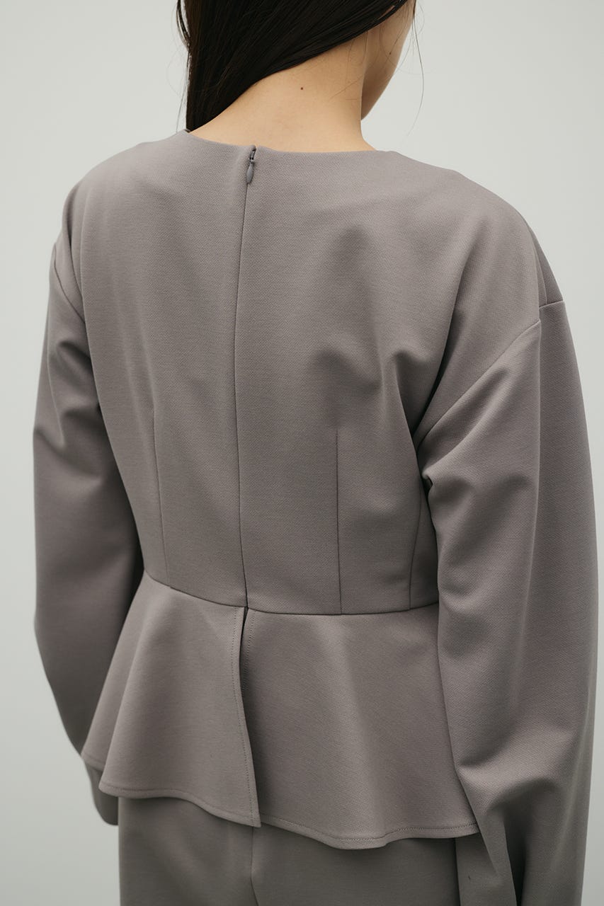 ペプラムフリルオールインワン GRY M