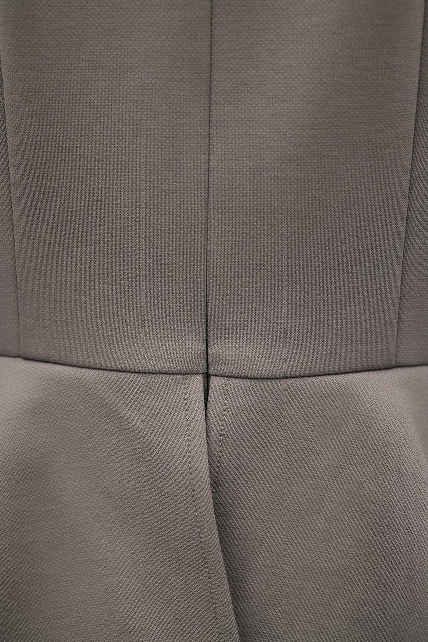 ペプラムフリルオールインワン GRY M