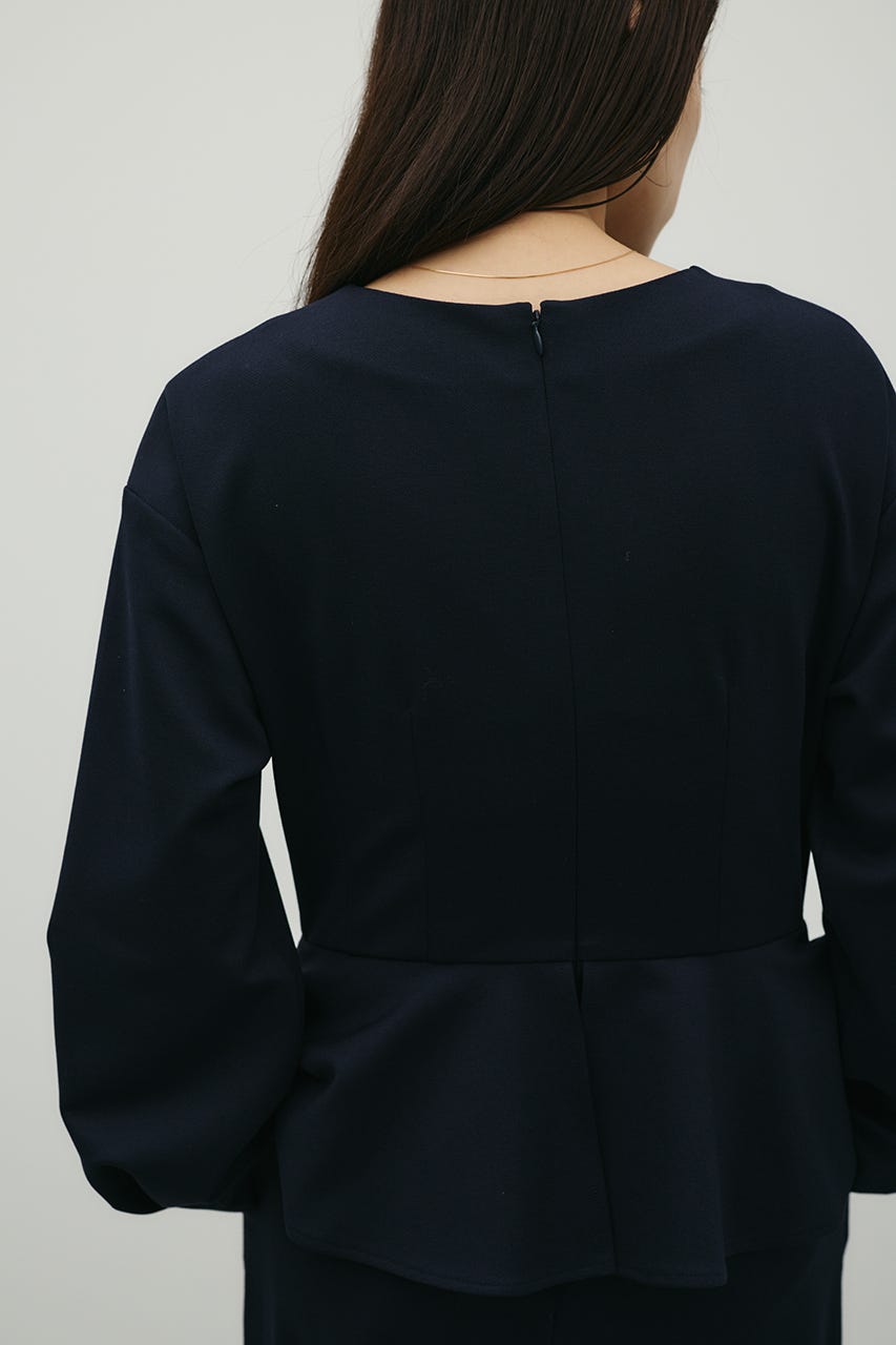 ペプラムフリルオールインワン NVY M