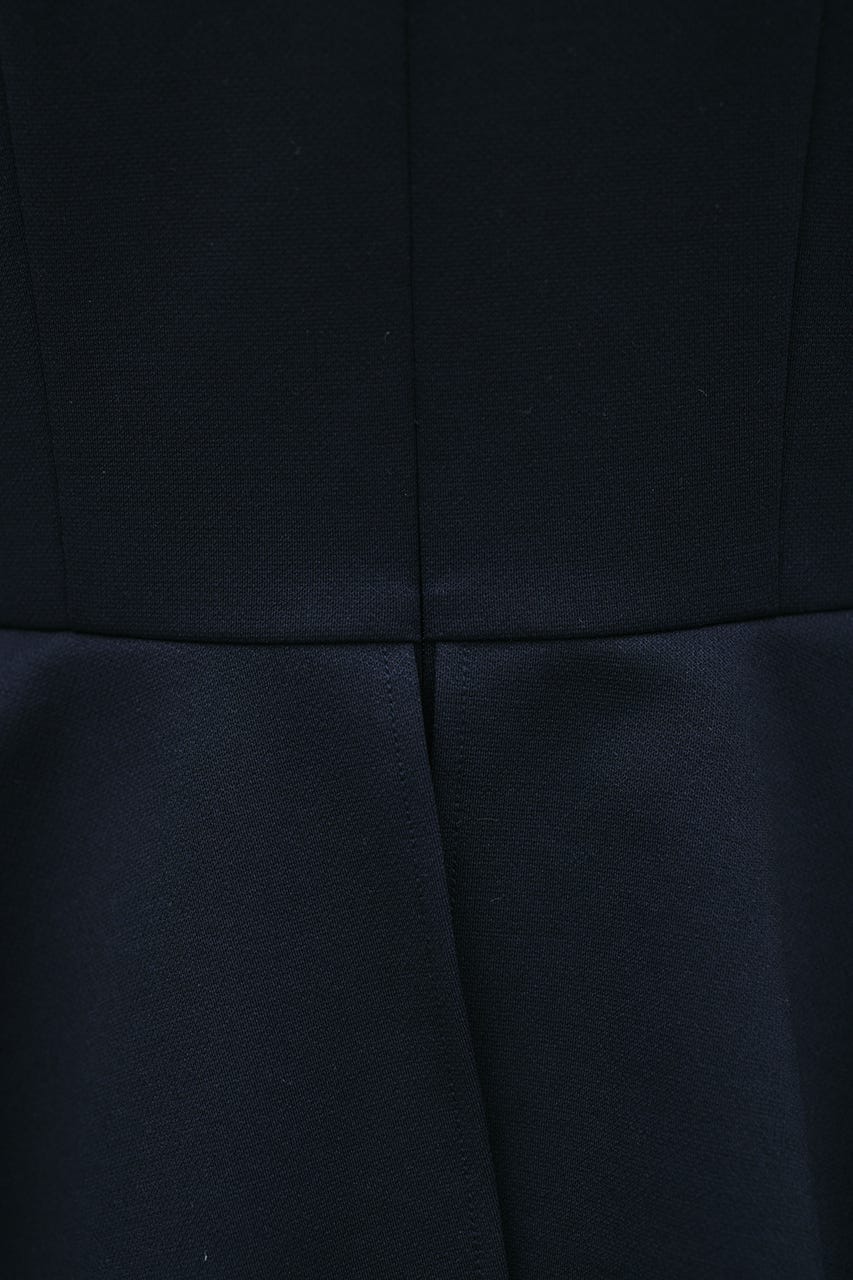 ペプラムフリルオールインワン NVY M