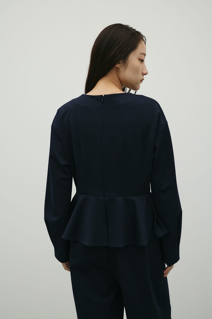 ペプラムフリルオールインワン NVY M