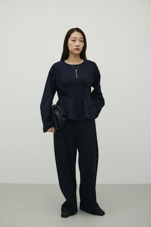 ペプラムフリルオールインワン