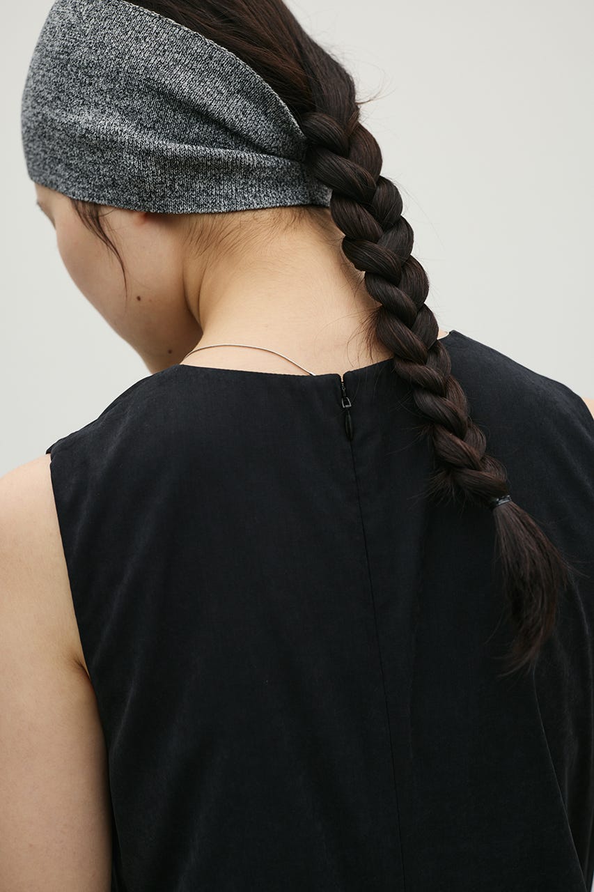マットサテンバックオープンワンピース BLK S